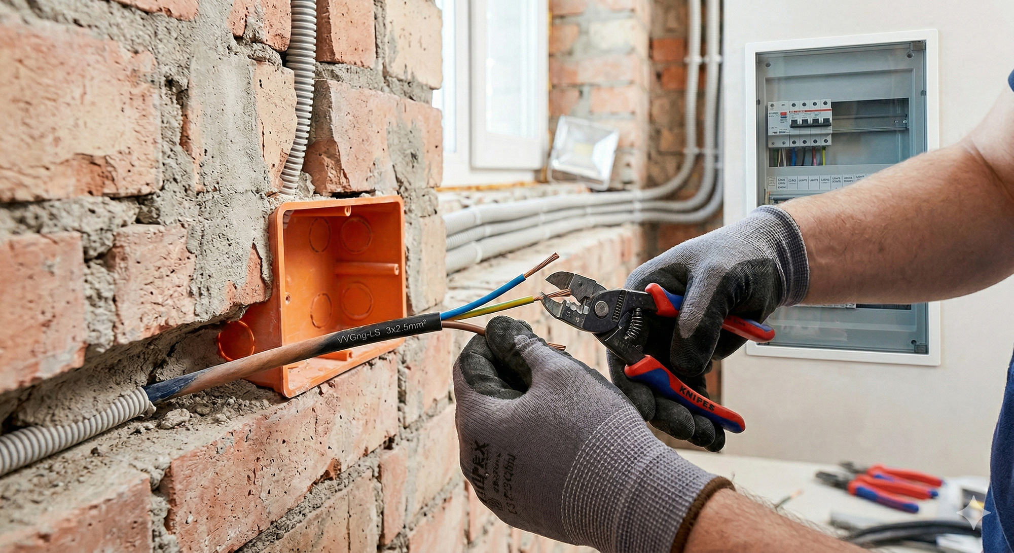 Монтаж электропроводки в квартире: подключение кабелей и установка автоматов в щитке